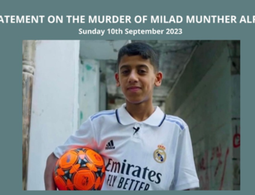 Communiqué du Freedom Theatre sur le meurtre de Milad Munther AlRaee