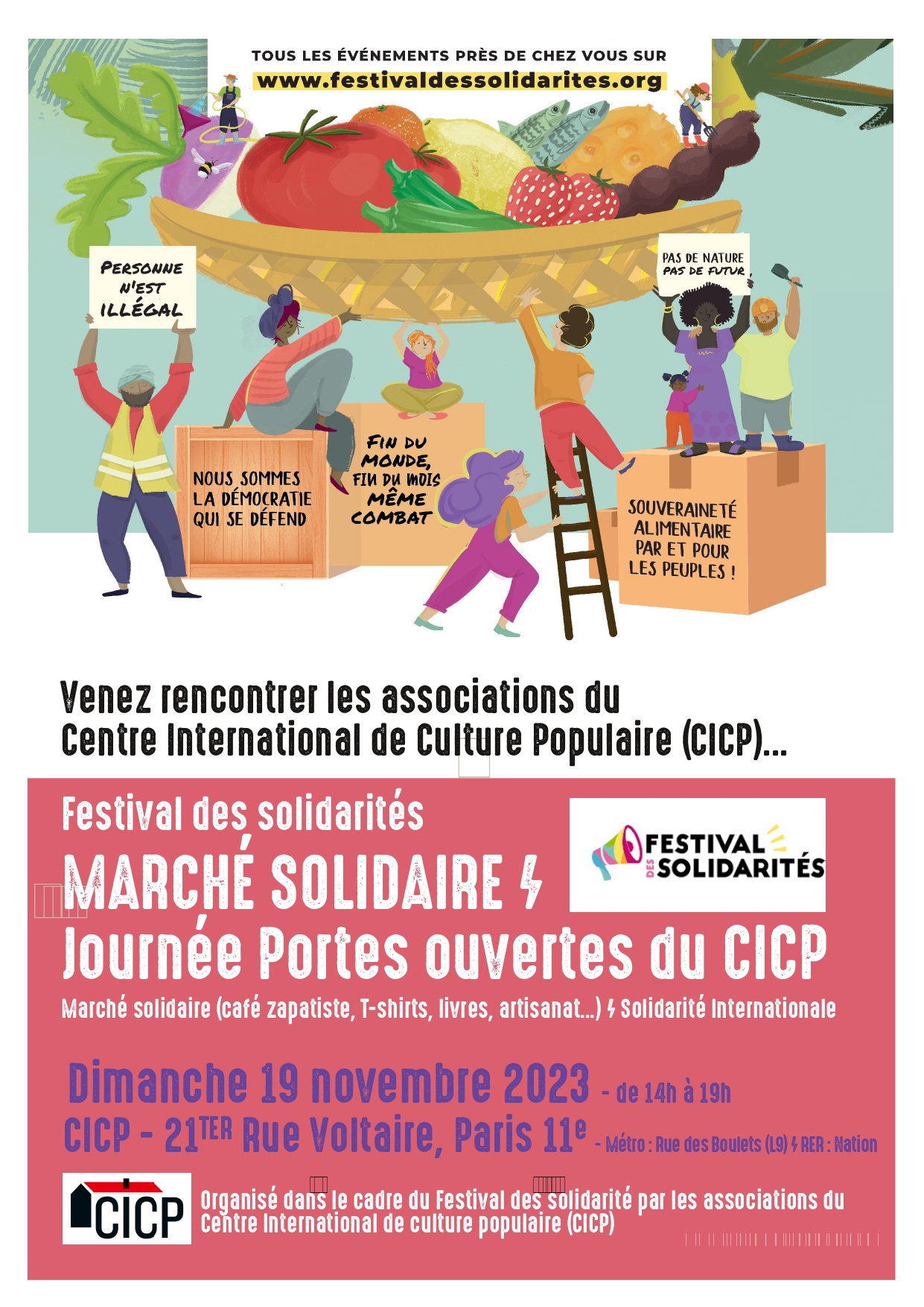 Festival des Solidarités (#FESTISOL) au CICP le 19 novembre 2023 – ATL ...