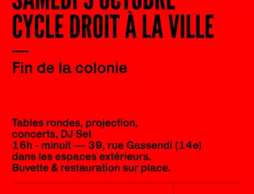 « Vers la fin de la colonie : changer de culture pour la Palestine » à La Générale le 5 octobre