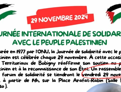 À Bobigny (93), journée internationale de solidarité avec le peuple palestinien